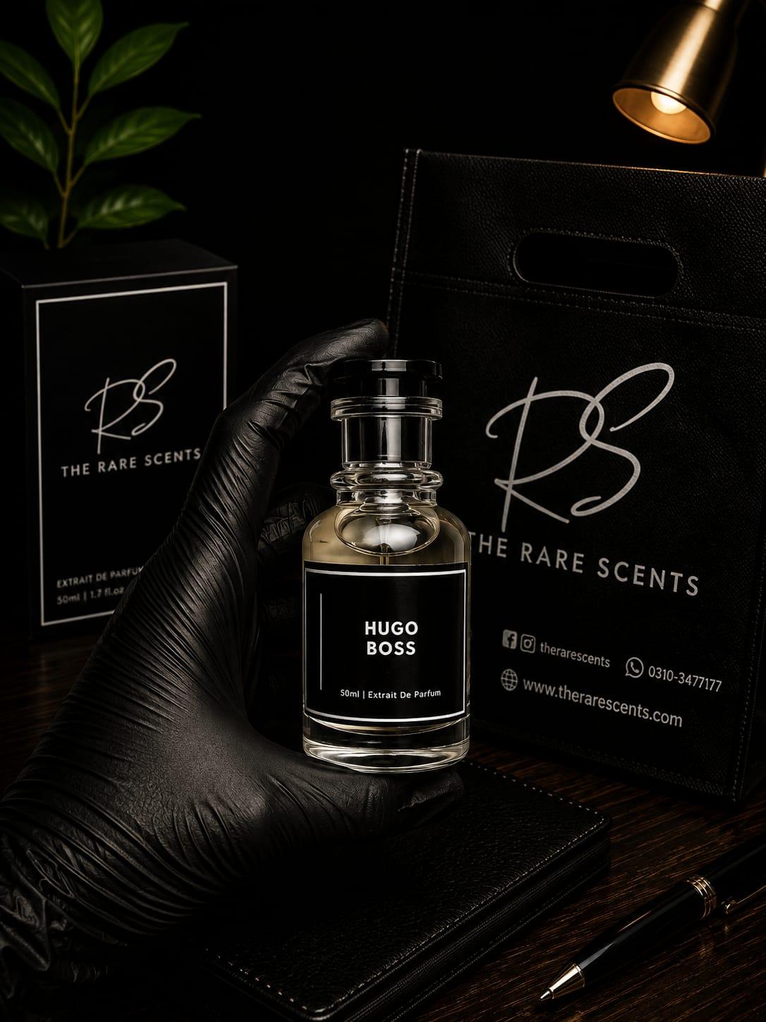 Hugo Boss perfume bottle by The Rare Scents — original fragrance in Pakistan